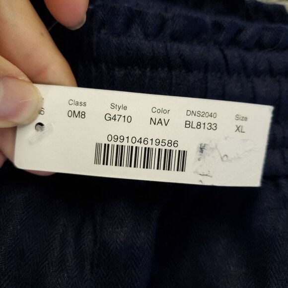 J. Crew Shorts Womens XL Navy Blue Linen Drawstring Lightweight Casual *NWT* - Picture 3 of 11